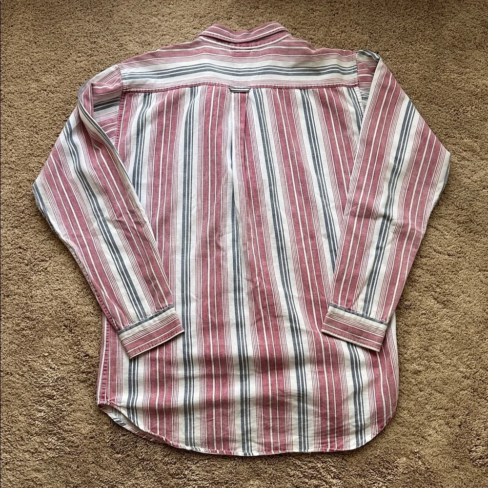 Ash Creek Trading Striped Denim Button Down Shirt - Picture 6 of 8